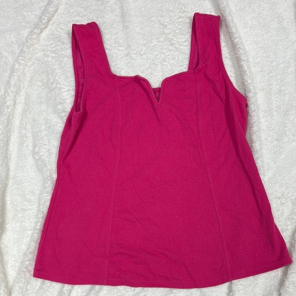 Ava & Viv Pink Fitted Bustier Tank Top